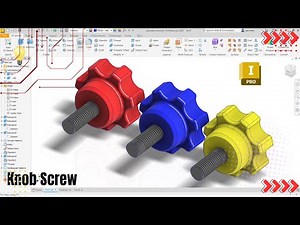 How to Model a Knob with Threaded Shaft in Autodesk Inventor