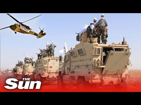 Taliban victory parade shows off dozens of US-made armoured vehicles