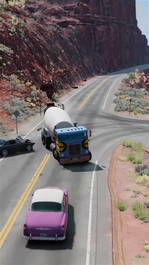 Realistic Highway Car Crashes #183