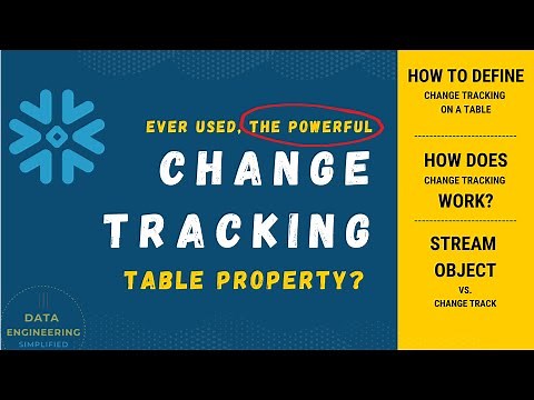Have you ever used change track table property in snowflake?