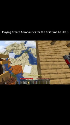 Playing Minecraft Create Aeronautics for the first time be like :-
