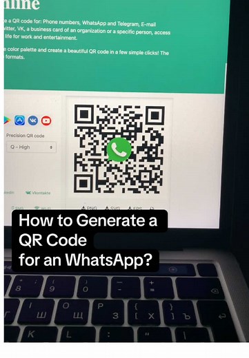 How to Generate a QR Code for an WhatsApp on Free-QR.com #qr #qrcode #generateqrcode #freeqr