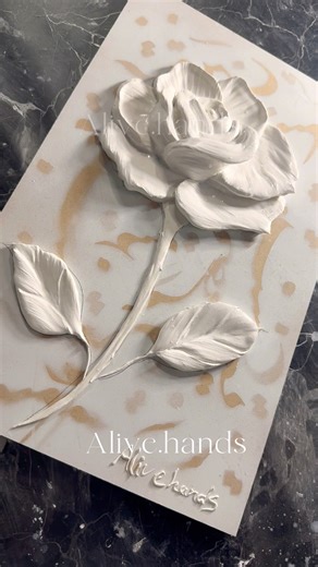 Textured 3D Rose Art 🌹 | Stunning Sculpted Flower Using Piping Bag & Texture Paste Tutorial