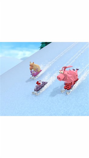 Snow on the ground = sleds all around! Who would you sled with? | WordWorld
