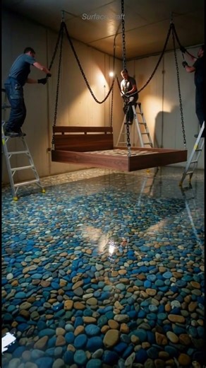 This Floor Is Flowing... But Nothing Is Moving 😳 2026 #epoxyfloors #3dfloor #home #renovation #DIY