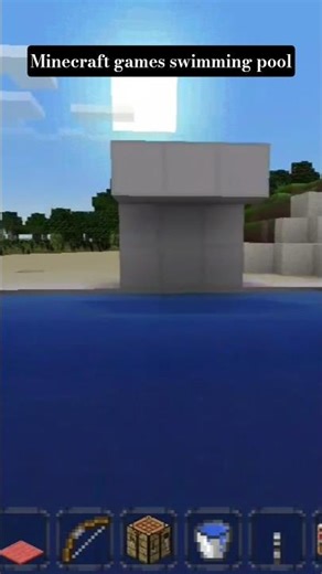 Minecraft game swimming pool #shorts #viral #ytshorts #minecraft