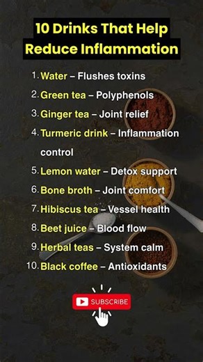 10 Drinks That Help Reduce Inflammation