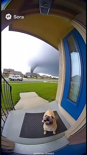Pibble Dog Sees Tornado Coming 🌪️😭 #sora2