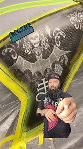 456K views · 7.3K reactions | Doing lace paint jobs is easy: find your preferred lace pattern, buy some spray adhesive & go to town. You don’t need much adhesive, just a light coat, allow it to tack up & then lay it down. Spray your color coat over top & then remove the lace to reveal the pattern. #lace #lacepaint #lowrider #automotiveart #custompaint #diy #howto #lacepaintjobs #kustomstylerooftops | Cande Shop | Facebook