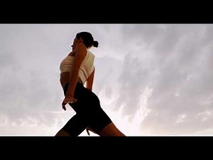 Yoga, a lady Practicing Beach full video.