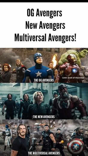 OG Avengers vs New Avengers vs Multiversal Avengers #marvel #avengers #ironman #spiderman