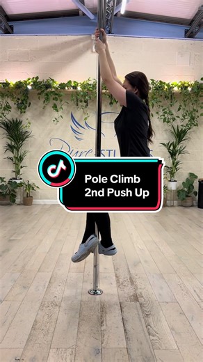 The second push up in pole climb can be SO hard. This will fix that for you. Something you can practice over and over again safely from the floor and then your pole climb will feel amazing. #poleclimb