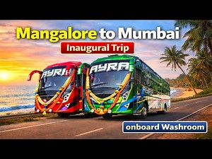 FIRST Ride! Ayra Travels Mangalore to Mumbai | Sleeper Bus with Toilet 🚽 Full Vlog