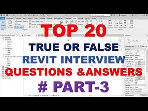 Top 20 True or False Revit Interview Questions and Answers # Part 3