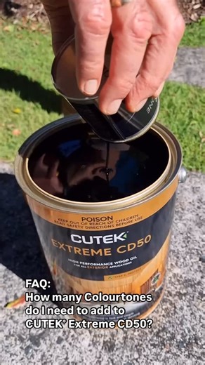 CUTEK®️ New Zealand on Instagram: "A common question we get asked is how do the Colourtones work with CUTEK® Extreme CD50. We’ve made it really simple so there is no messy time-consuming measuring or waste! Once you have the correct tin to tin ratio, simply pour the Colourtone tin or tins into your CUTEK® Extreme CD50 and stir to mix. It couldn’t be easier! You can find us at all major hardware stores or if you would like a Colourtone sample sachet see our website today. #CUTEKnewzealand #cutekn