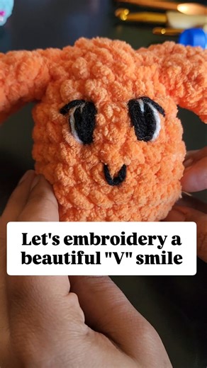 I was confused about making the "V" smile. After learning properly it became my fav part #crochettip