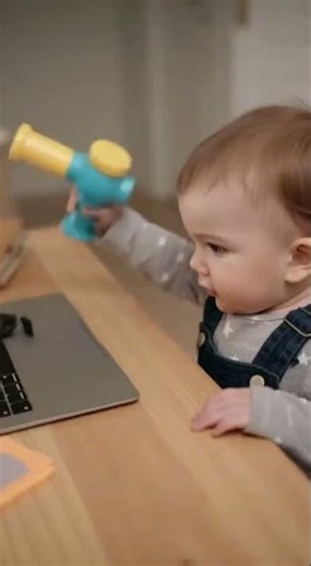 My Toddler Just Destroyed My Laptop! 🔨😭 #WorkFromHomeFail