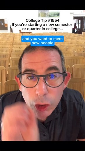 Harlan Cohen on Instagram: "College Tip 1554: If you’re starting a new semester or quarter in college and want to meet people and make friends, try this… #college #friends #class"