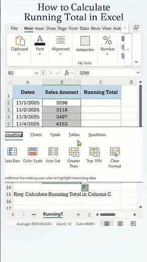 How to Calculate Running Total in Excel
