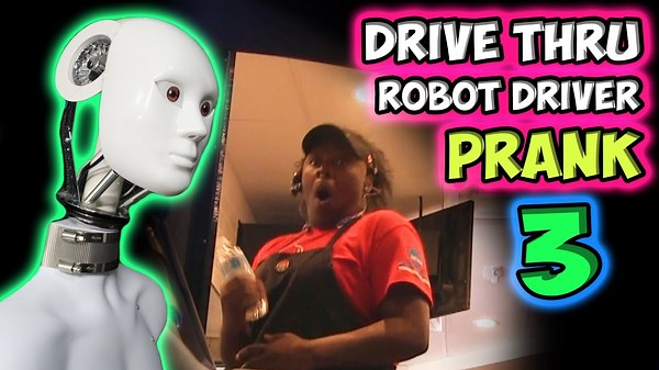 Drive Thru Robot Driver Prank 3