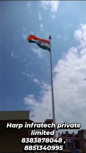 successfully flag mast pole installation by Harp infratech Pvt Ltd