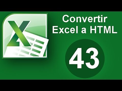 Tutorial Excel (Cap. 43) Convertir Excel a HTML