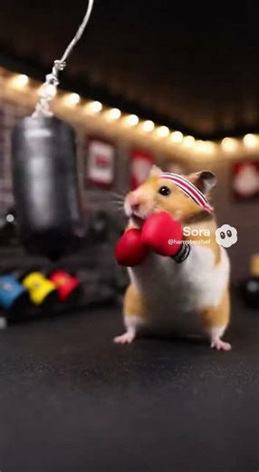🐹🥊 POV: The toughest boxer in the ring weighs 3 ounces. 🥊🐹
