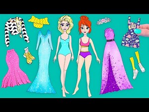 20 DIY Frozen Paper Dolls Hacks and Ideas