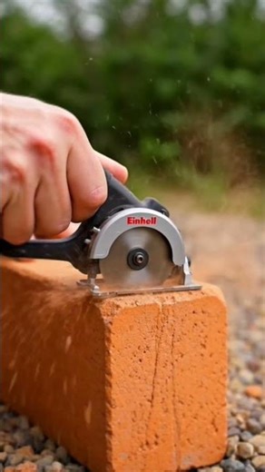 Precision Brick Cutting with Einhell Mini Circular Saw 🧱✨ #oddlysatisfying