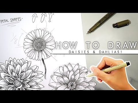 How To Draw Flowers 🌼ADVANCED🌼 Bullet Journal Flowers