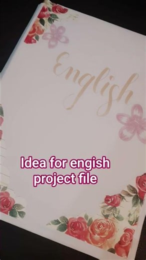 "Aesthetic English Project File Cover "🌸✨ #shorts #ytshorts #projectcover #aesthetic #study #english