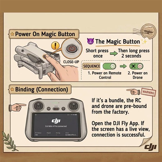 How to Turn ON Your DJI Drone Correctly #dji #drone #tutorial