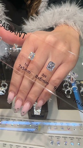 Carat Sizing Guide - Radiant Cut