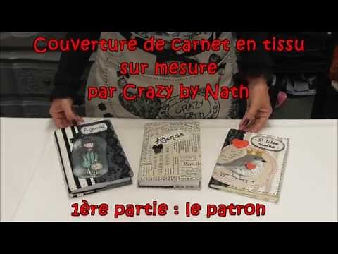 Couture créative, couverture de carnet en tissu sur mesure