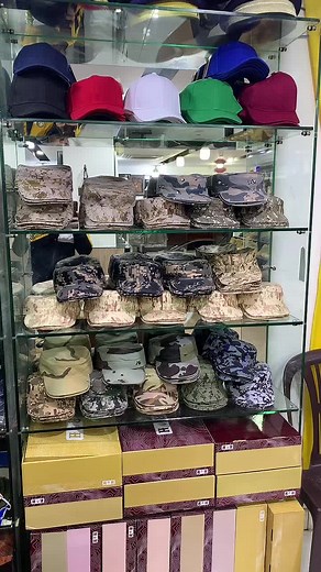 Diverse Cap Collection Displayed in Retail Store