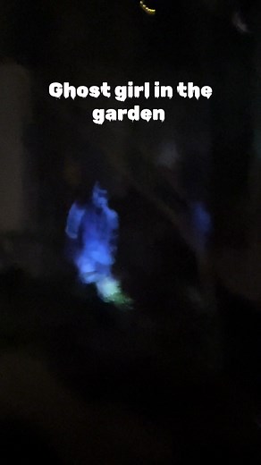 a little ghost girl in the garden - just a projector and perspex ! Quite pleased with how it looks … what else could i project out there?! #halloween #spooky #partytrick #projector