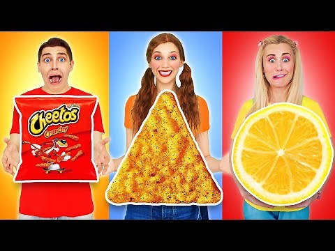 GEOMETRIC SHAPES FOOD CHALLENGE | Eating Funky & Gross Impossible Foods by Multi DO Challenge