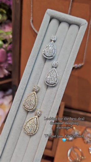 The prettiest diamond dangling earrings just arrived at the B.O.G office today and we can't help but fall in love.🥰 Set in Authentic 18K white gold and yellow gold, 1.190 carat diamonds, SI, G-H color, all gold locks, P57,850 only‼️ 1 of each beauty available, DM us to purchase.📥 #BestGlitter | Bagful of Glitter