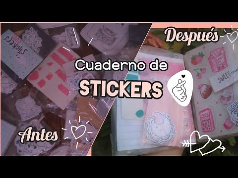 como hacer cuaderno de stickers 💓 + decoración y organización 🌟