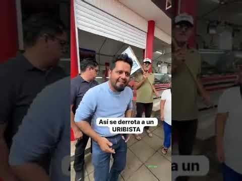 The Uribista supporter couldn't handle the arguments and decided to withdraw.