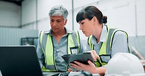 Tablet Computer Manager Engineer On Site Stock Footage Video (100% Royalty-free) 3498868121 | Shutterstock