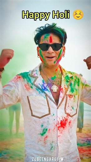 hello everyone ZubeenGarg iam really happy is happy Holi ☺️