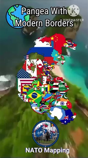 Pangea's Modern Borders Across Continents