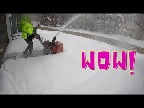 Craftsman 24" two stage snow blower in ACTION!