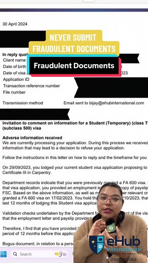 Avoid Visa Refusal: Don't Submit Fraudulent Documents