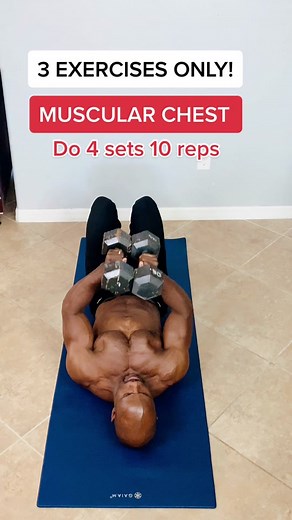 Top Dumbbell Chest Exercises for Muscular Chest - 4 Sets of 10 Reps