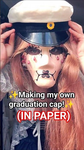 I made my own graduation cap in paper 🎓💀