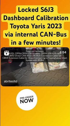 LOCKED S6J3 Dashboard Calibration via Internal CAN-Bus Connection Using AVDI and New TN019 License!