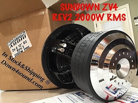 2015 SUNDOWN ZV4 12" REVISION 2 2000W RMS SUBWOOFER!