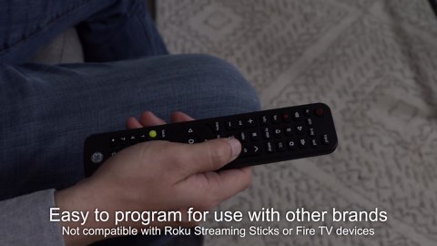 GE 4-Device LG Direct Replacement Universal TV Remote Control in Black, 57818